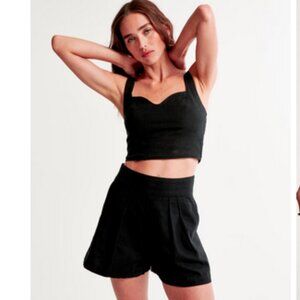 NWT Abercrombie Linen-Blend Pull-On Short Ultra